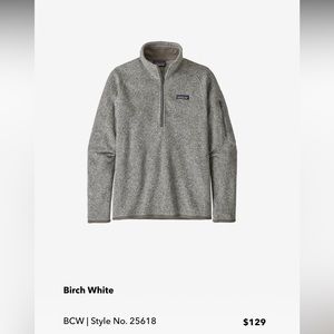 Patagonia women’s better sweater 1/4 zip up